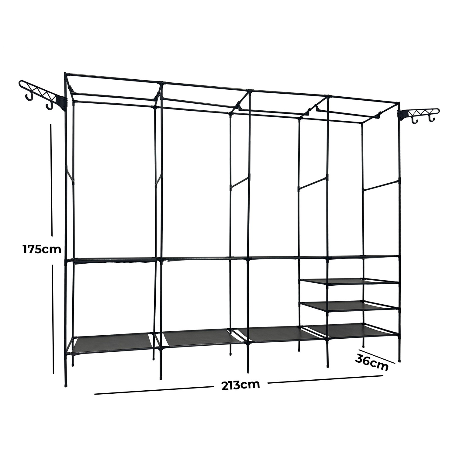 Guarda Roupa Decoteam Dobrável Closet Aberto Organizador Aço Guarda Roupa Decoteam Dobrável Closet Aberto Organizador Aço